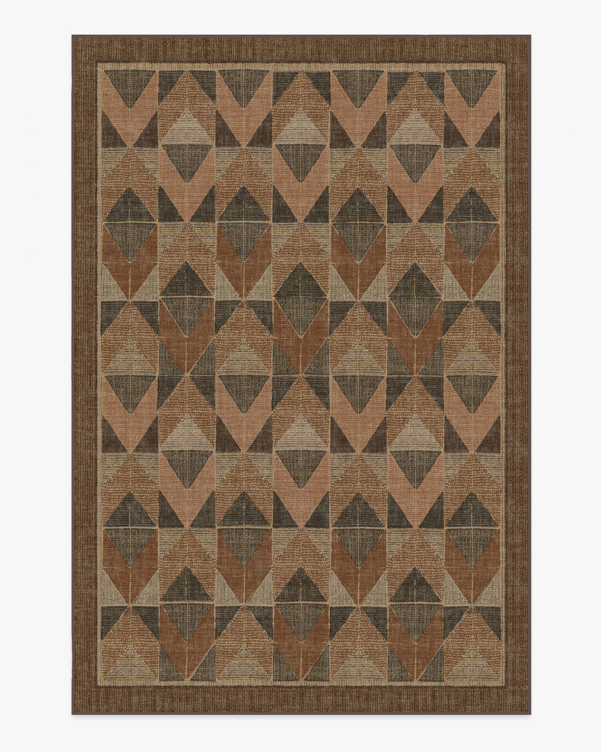 Ember — Halı, Bakır Kahverengi, AREA, beyaz zemin, 6x9
