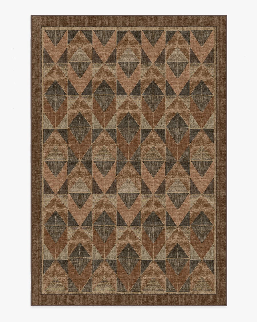 Ember — Halı, Bakır Kahverengi, AREA, beyaz zemin, 6x9
