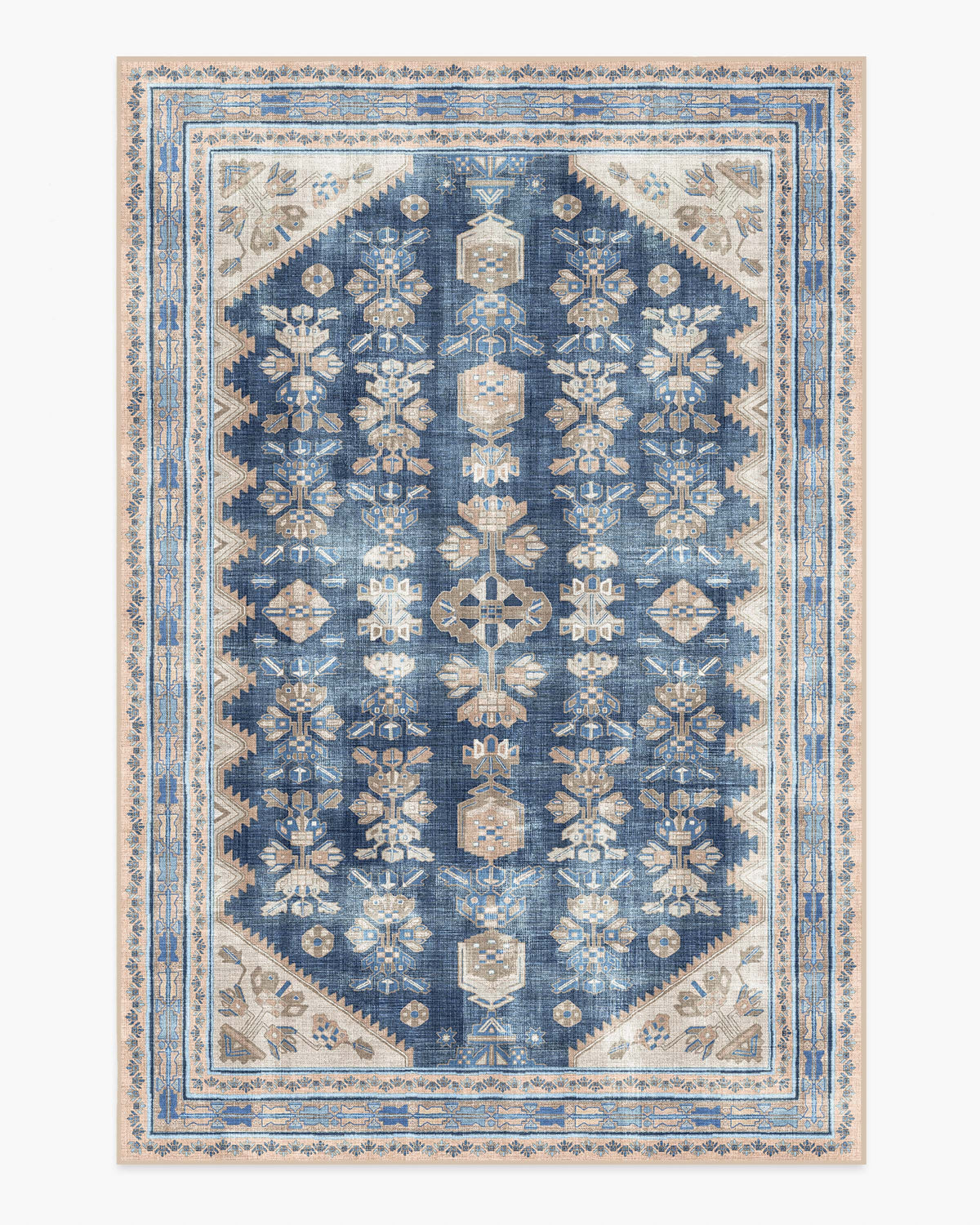 Pradera — Halı, Lacivert, AREA, beyaz zemin, 6x9