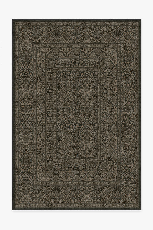 Morris And Co Bluebell — Halı, Yumuşak Siyah, AREA, beyaz zemin, 6x9