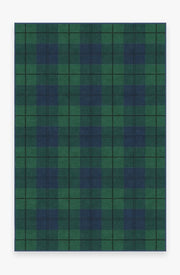 Buffalo Plaid — Halı, Plaid Yeşil ve Mavi, AREA, beyaz zemin, 6x9