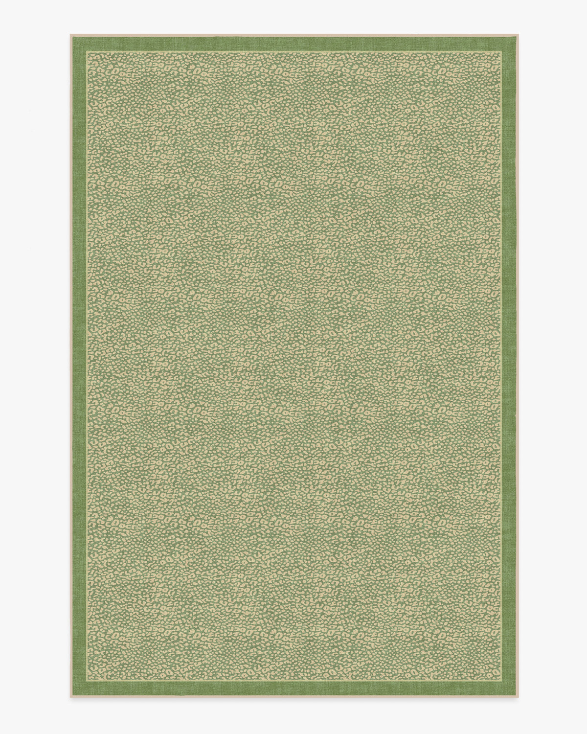 Cheeky Cheetah — Halı, Yeşil, AREA, beyaz zemin, 6x9