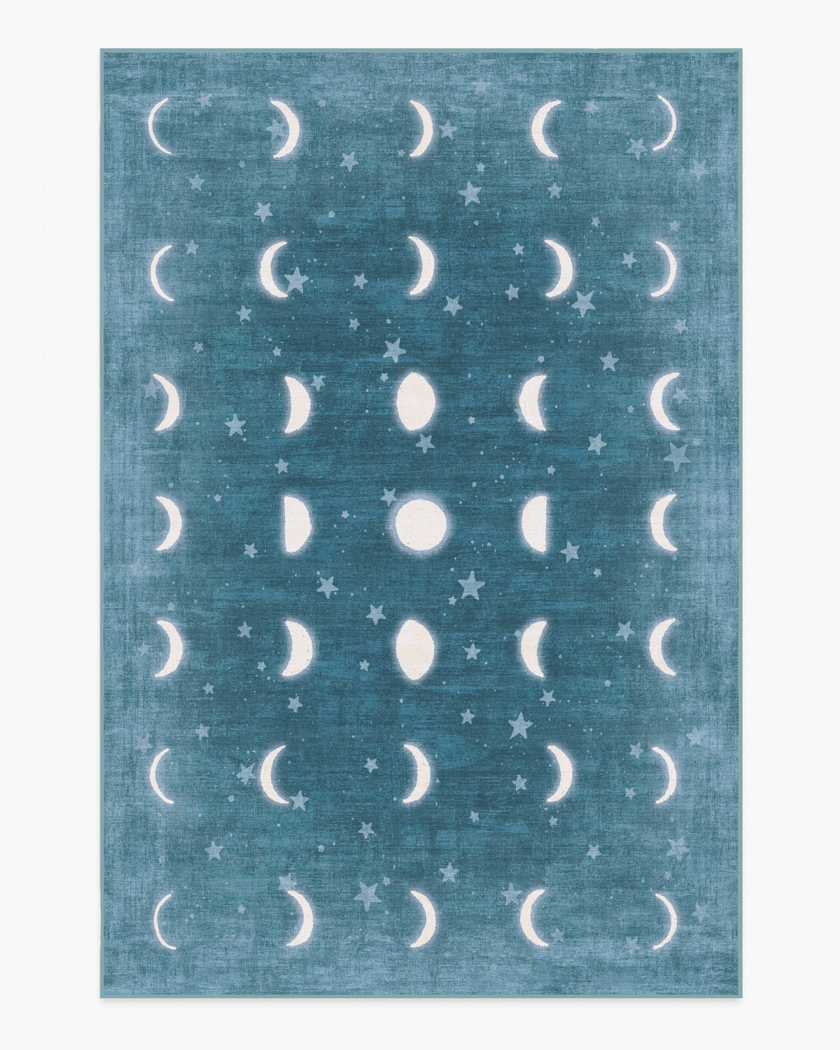 To The Moon And Back — Halı, Soft Turkuaz, AREA, beyaz zemin, 6x9