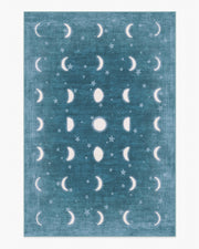 To The Moon And Back — Halı, Soft Turkuaz, AREA, beyaz zemin, 6x9
