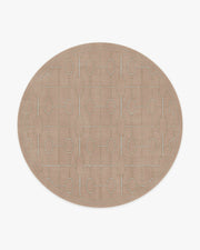 Diana Trellis — Halı, Gül Altın, ROUND, beyaz zemin, 8R