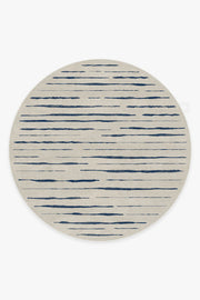Talas Stripe — Halı, Çivit, ROUND, beyaz zemin, 8R