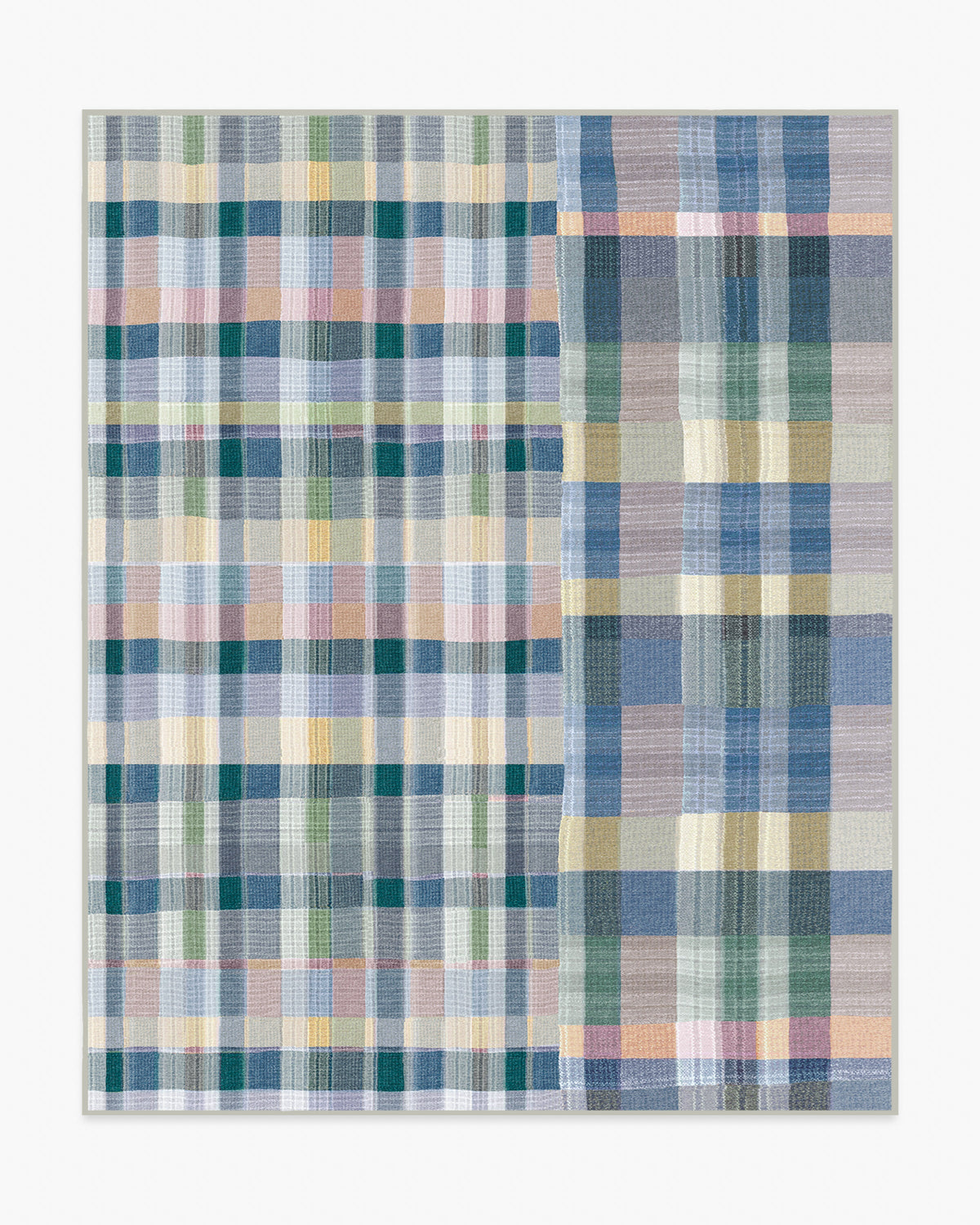 Linnea — Halı, Arduvaz Mavi Çok Renkli, AREA, beyaz zemin, 8x10