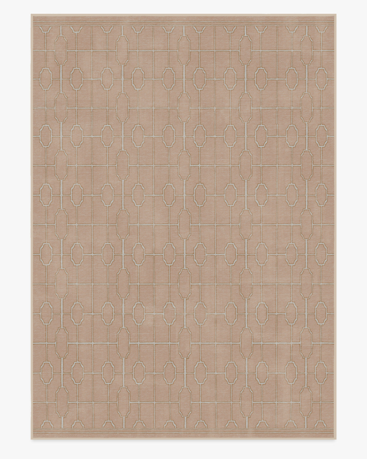 Diana Trellis — Halı, Gül Altın, AREA, beyaz zemin, 10x14