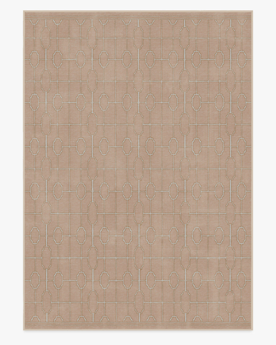 Diana Trellis — Halı, Gül Altın, AREA, beyaz zemin, 10x14