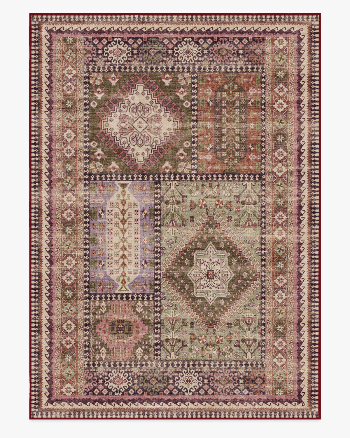 Rumi — Halı, Leylak Zeytin, AREA, beyaz zemin, 10x14