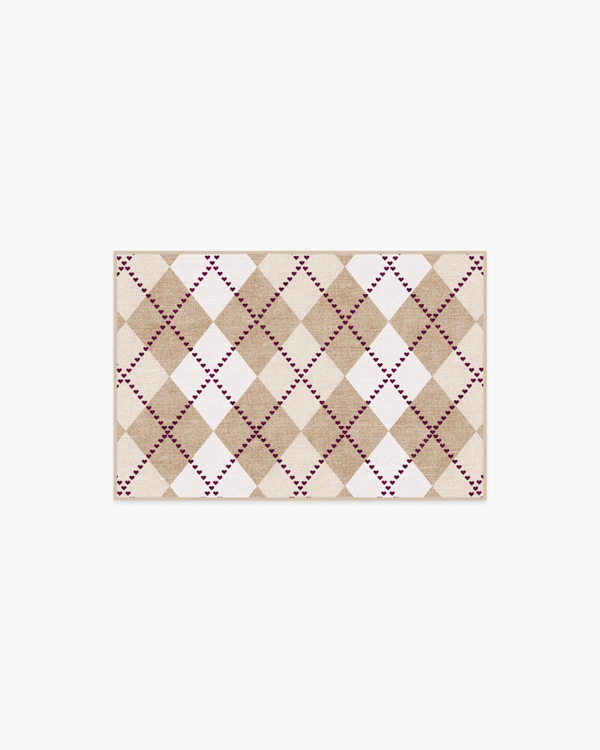 143 Argyle — Halı, Haki Krem, AREA, beyaz zemin, 2x3