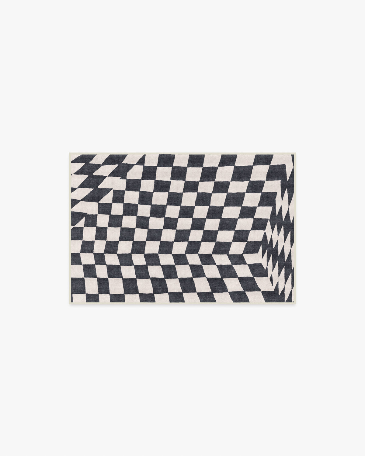 Ricardo Checkerboard — Halı, Fildişi Siyah, AREA, beyaz zemin, 2x3