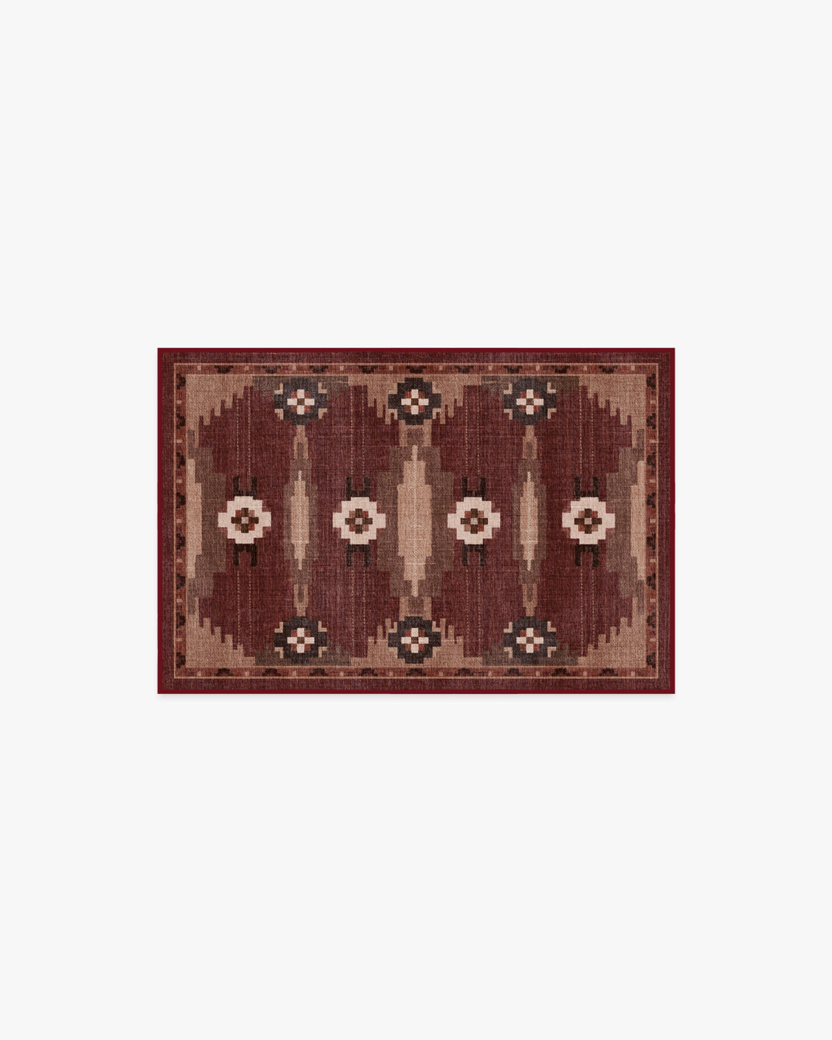 Annika — Halı, Pas Kırmızı, AREA, beyaz zemin, 2x3
