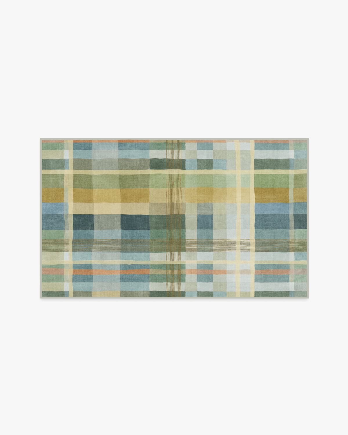 Margot Plaid — Halı, Mavi, AREA, beyaz zemin, 3x5