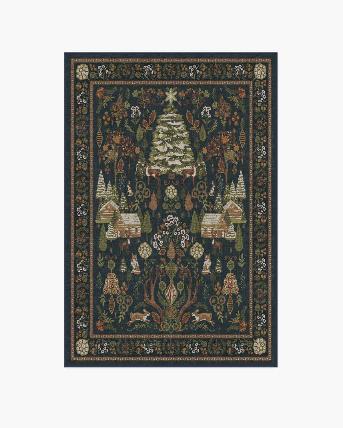 Juniper — Halı, Gece Mavisi, AREA, beyaz zemin, 4x6