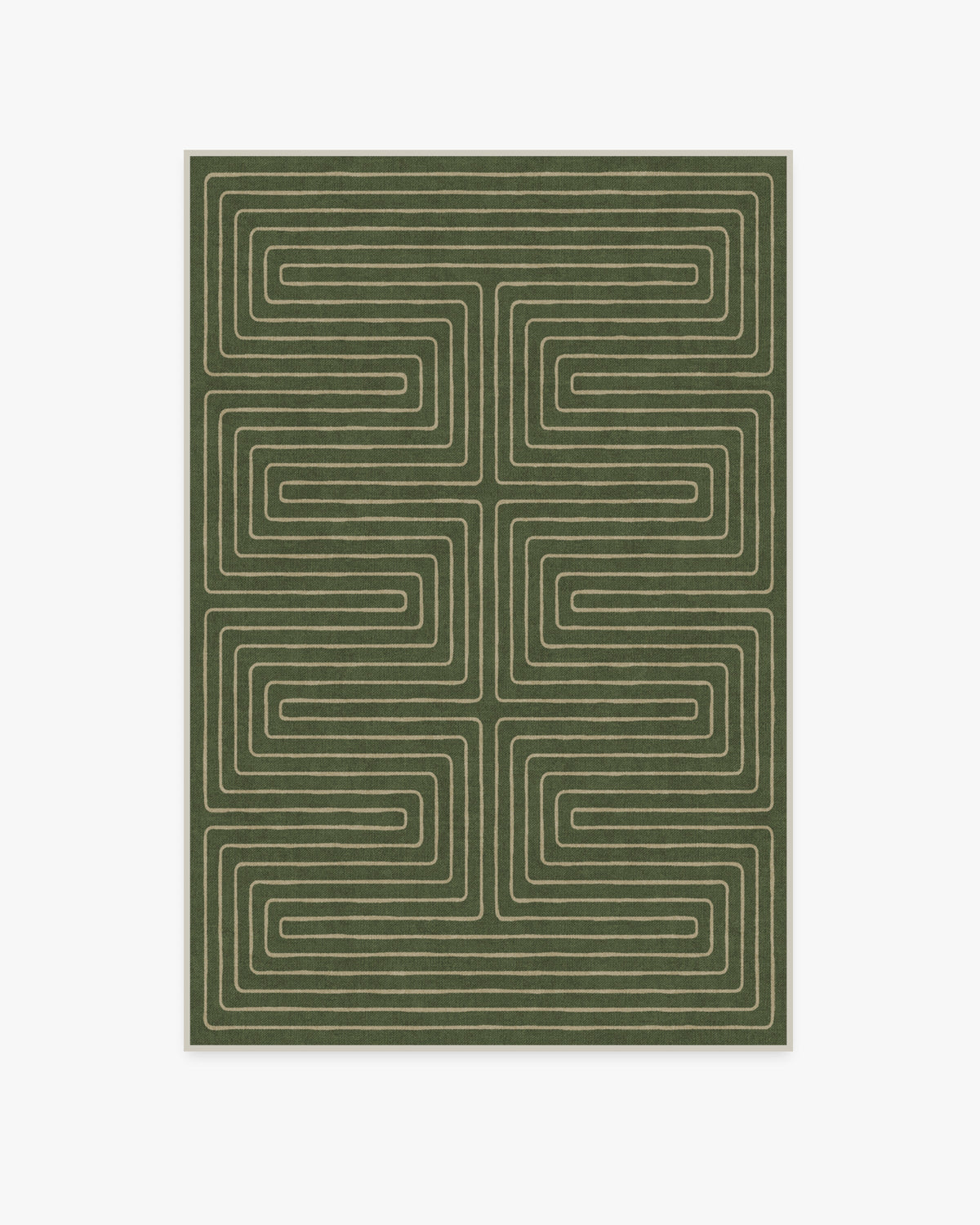 Labyrinth — Halı, Fern Yeşil, AREA, beyaz zemin, 4x6