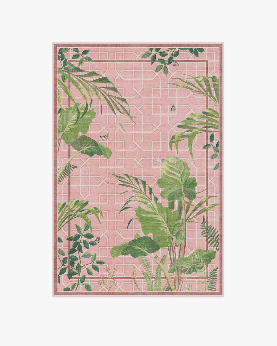 Palm House — Halı, Gül, AREA, beyaz zemin, 4x6