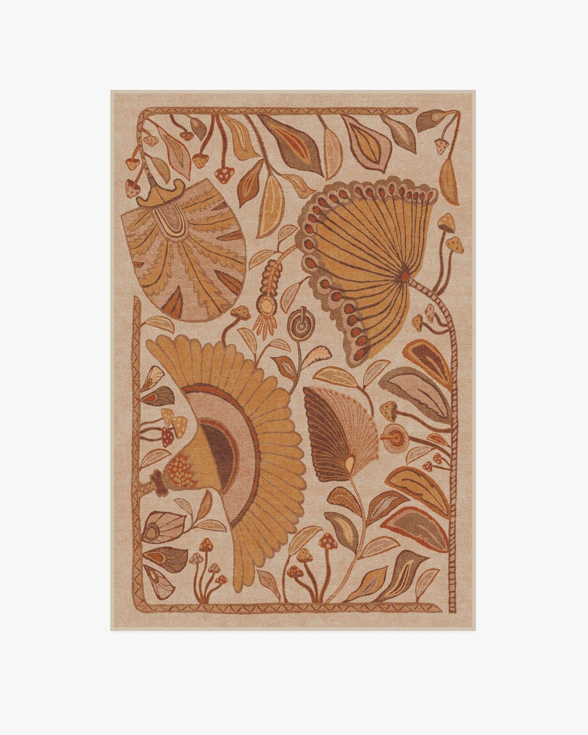 Justina Blakeney Alice Mellow — Halı, Sarı, AREA, beyaz zemin, 4x6