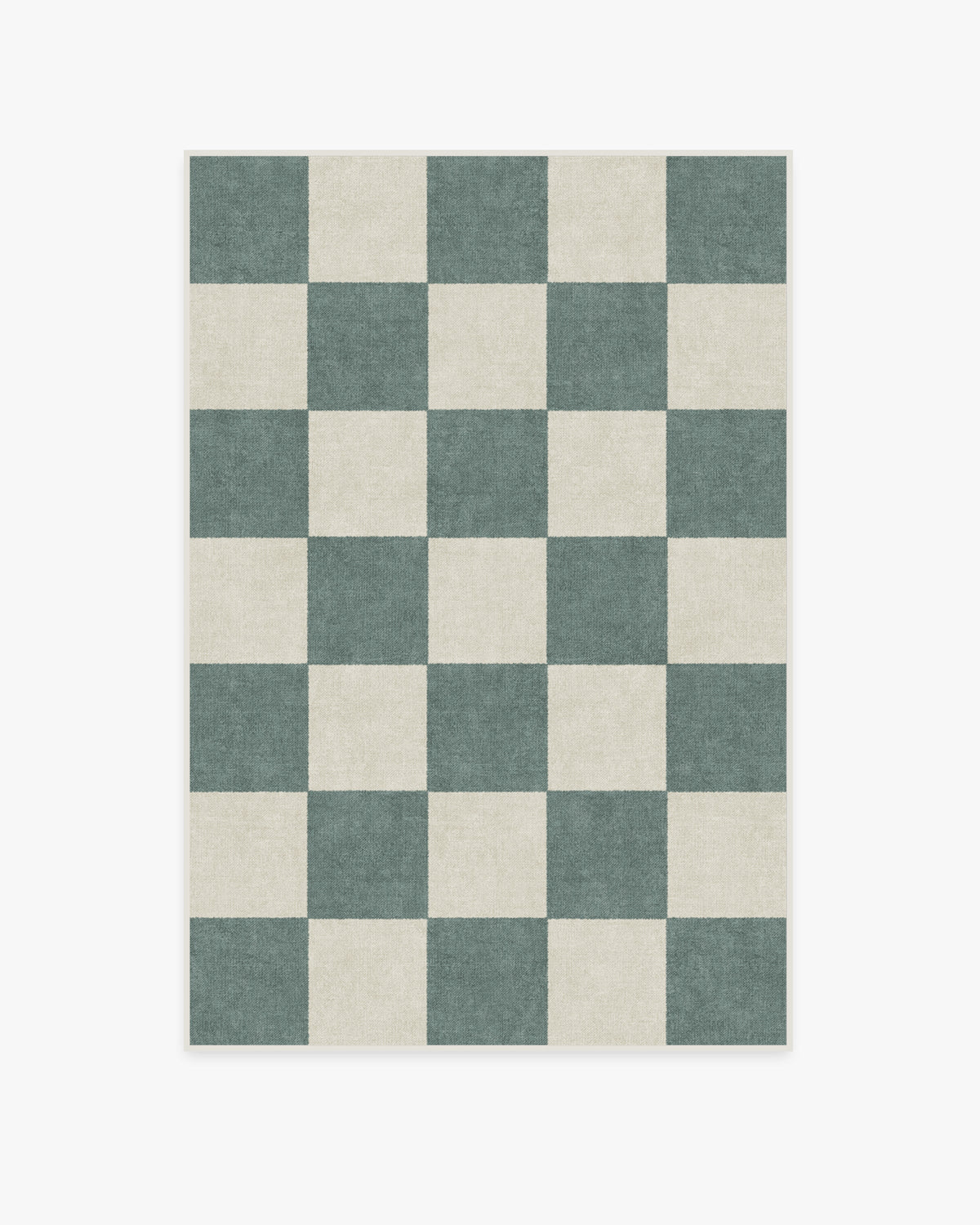 Jaque Checkered — Halı, Arduvaz Yeşil, AREA, beyaz zemin, 4x6