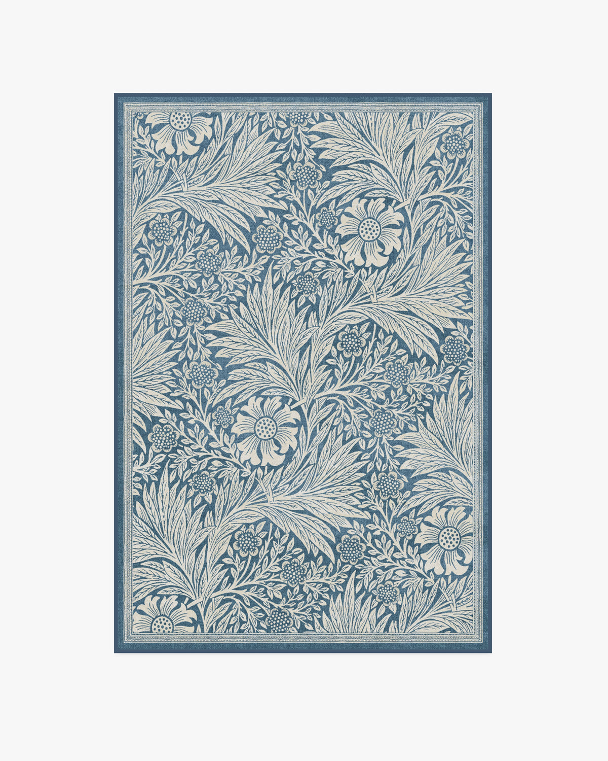Morris And Co Marigold — Halı, Mavi, AREA, beyaz zemin, 4x6
