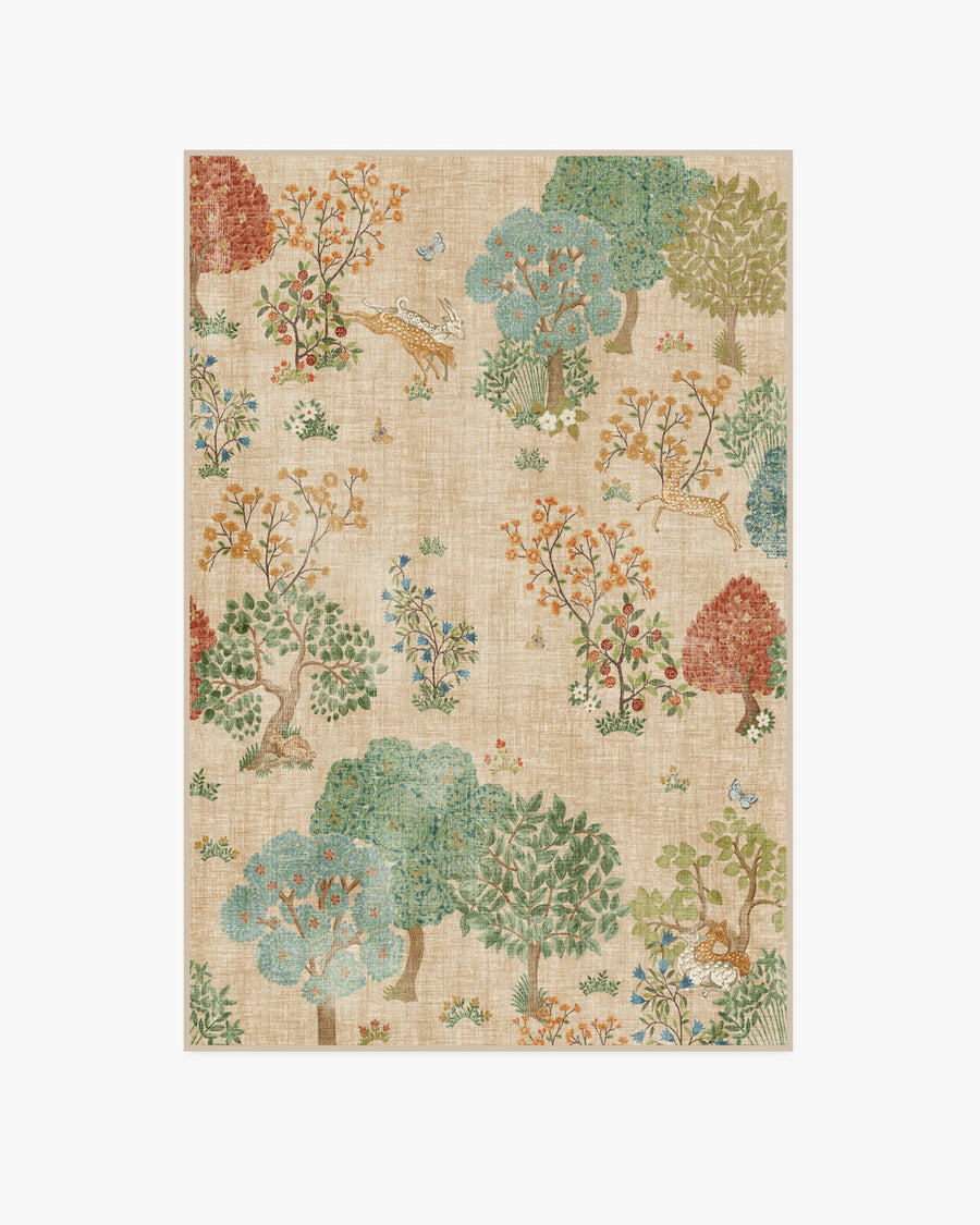 Pamir Garden — Halı, Fern, AREA, beyaz zemin, 4x6