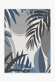 Tulum — Halı, Fildişi Mavisi, AREA, beyaz zemin, 5x7