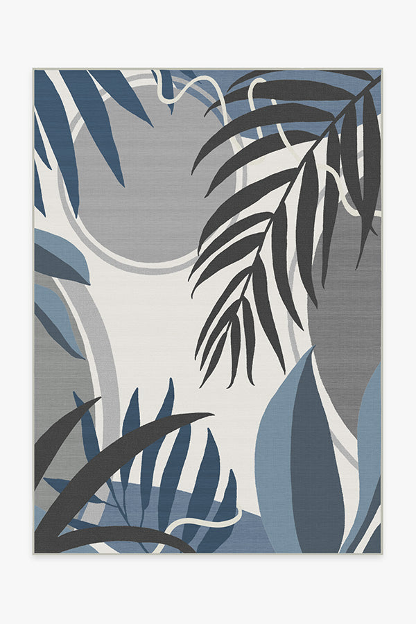 Tulum — Halı, Fildişi Mavisi, AREA, beyaz zemin, 5x7
