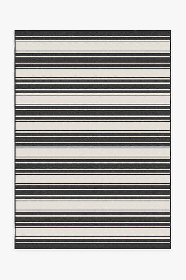 Marina Stripe — Halı, Siyah, AREA, beyaz zemin, 5x7