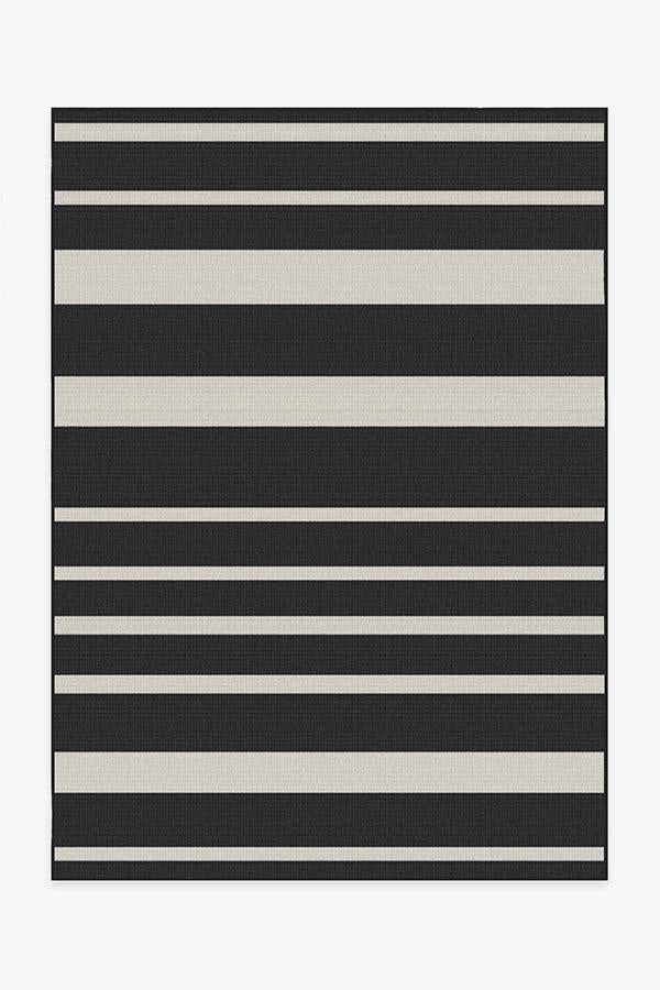 Sailmaker Stripe — Halı, Siyah, AREA, beyaz zemin, 5x7