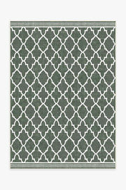 Varia Trellis — Halı, Orman Yeşili, AREA, beyaz zemin, 5x7