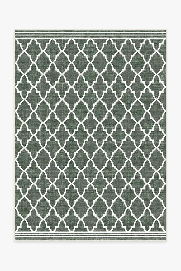 Varia Trellis — Halı, Orman Yeşili, AREA, beyaz zemin, 5x7