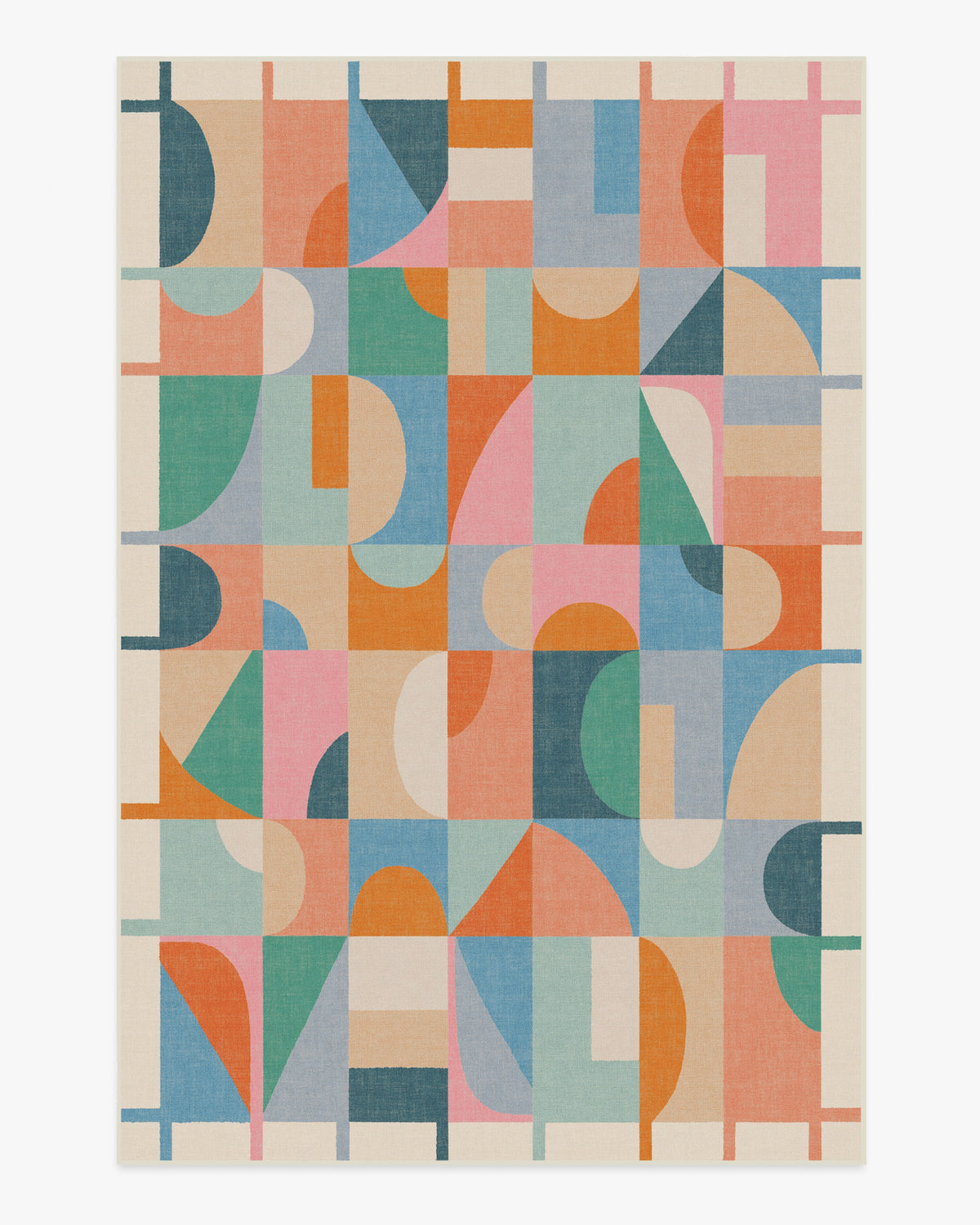 Jennie — Halı, Çok Renkli, AREA, beyaz zemin, 6x9