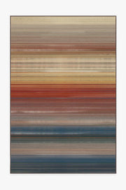 Linear Striped — Halı, Multi, AREA, beyaz zemin, 6x9