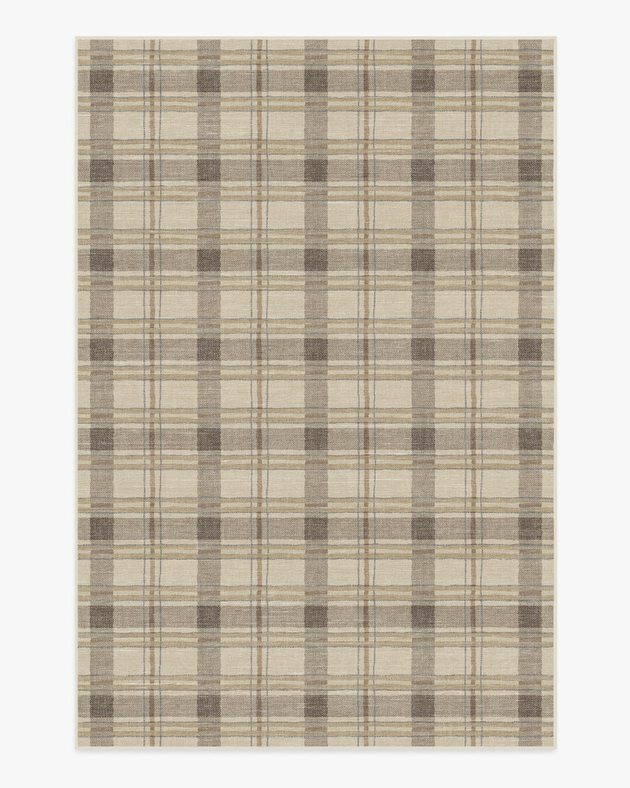 Piper Plaid — Halı, Nötr, AREA, beyaz zemin, 6x9