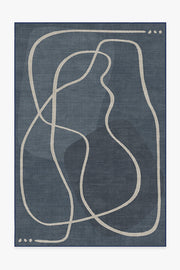 Strova — Halı, Alacakaranlık Mavisi, AREA, beyaz zemin, 6x9