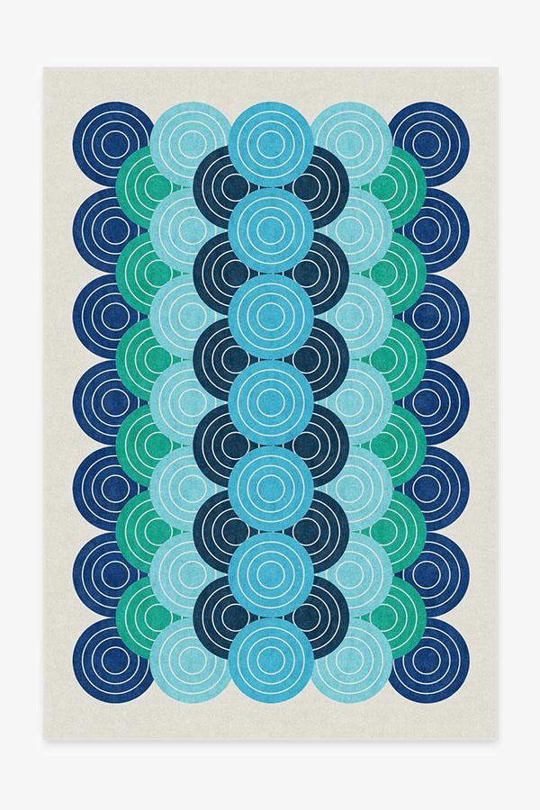 Biba — Halı, Mavi Yeşil, AREA, beyaz zemin, 6x9