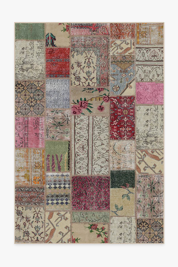 Patchwork Boho — Halı, Kırmızı, AREA, beyaz zemin, 6x9