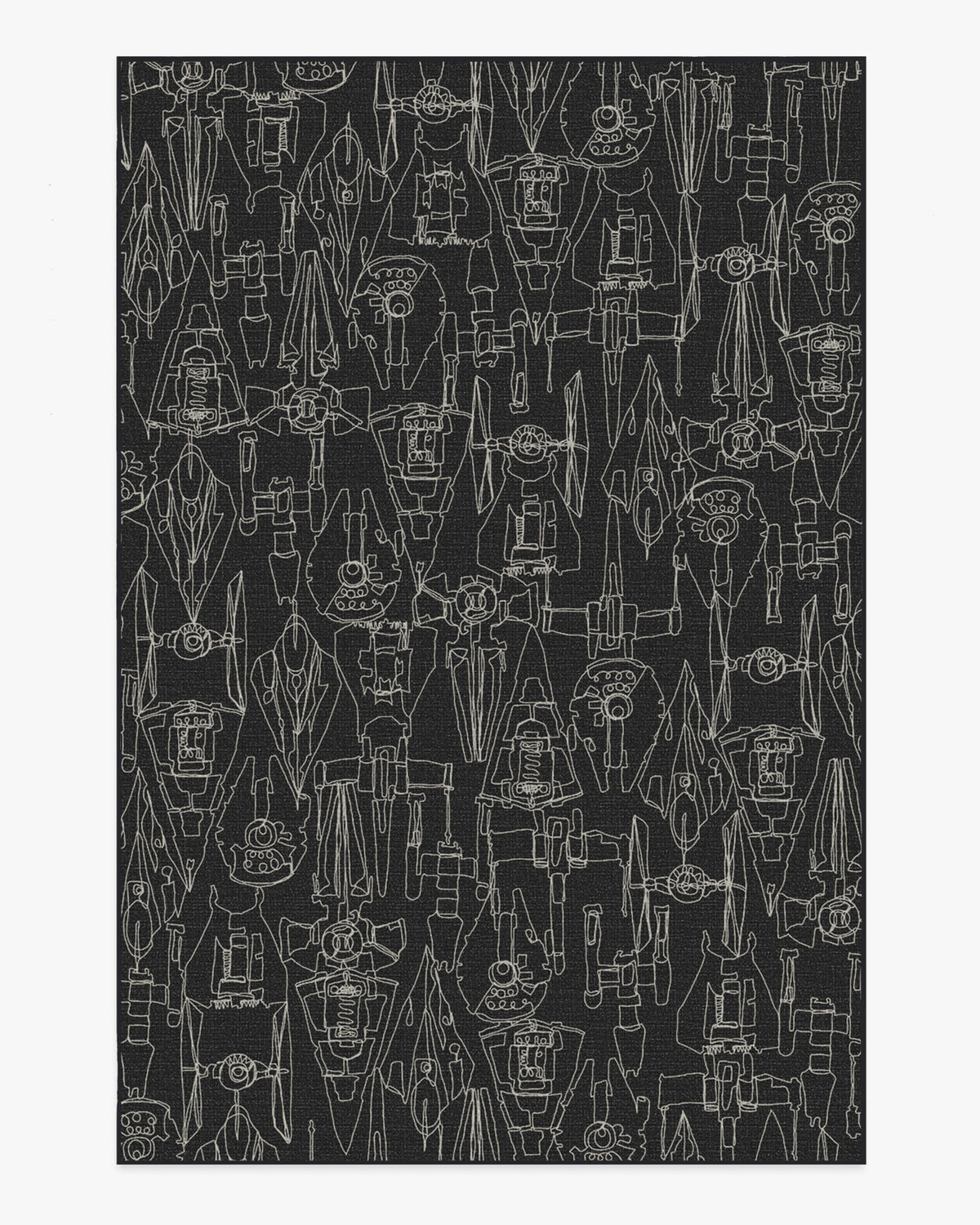 Armada — Halı, Siyah, AREA, beyaz zemin, 6x9
