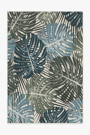Monstera — Halı, Yeşim, AREA, beyaz zemin, 6x9