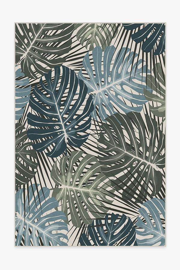 Monstera — Halı, Yeşim, AREA, beyaz zemin, 6x9