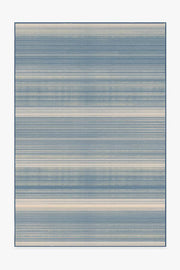 Coastal Linear Stripe — Halı, Arduvaz, AREA, beyaz zemin, 6x9