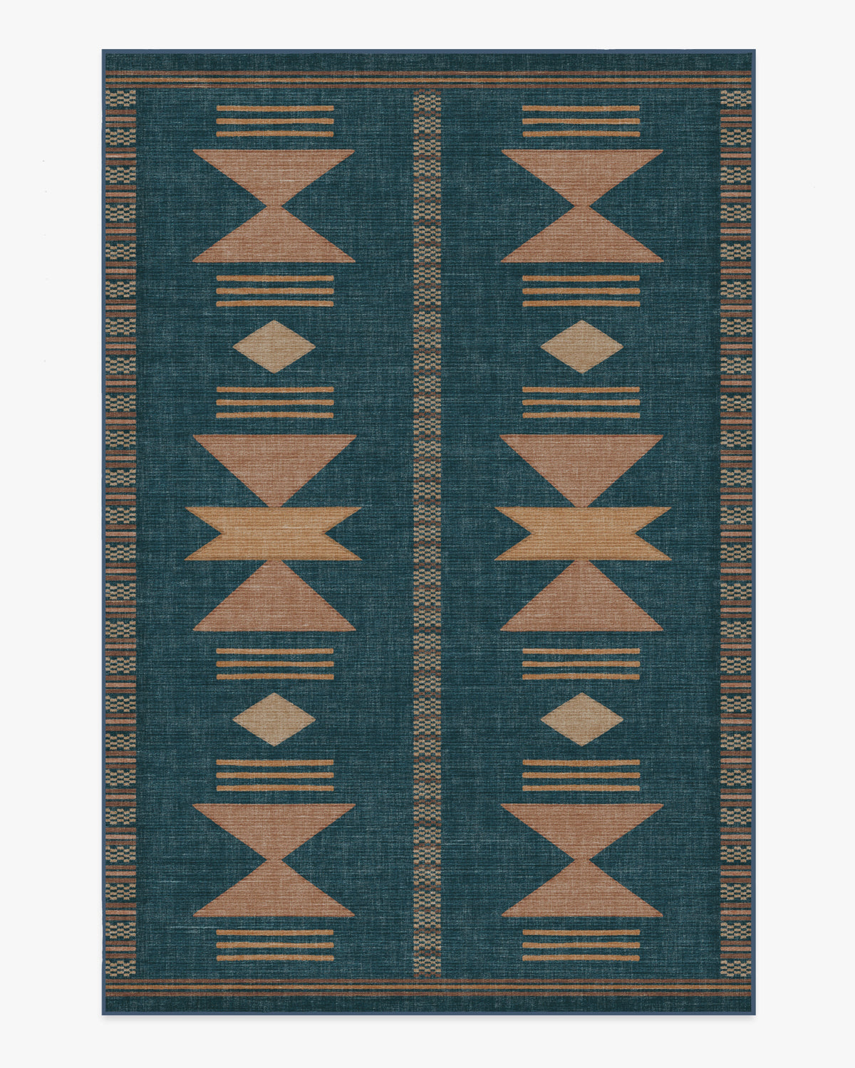 Lark — Halı, Mavi Gül, AREA, beyaz zemin, 6x9