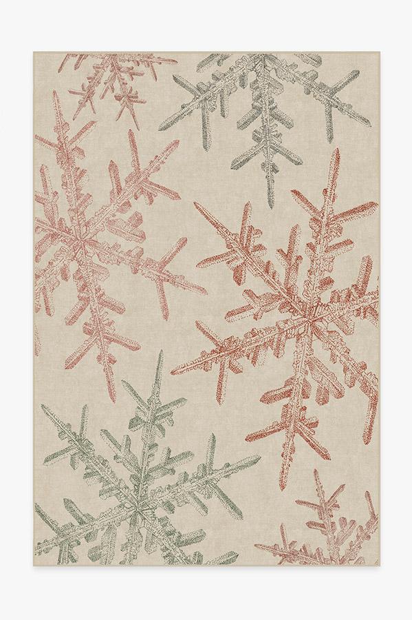 Snowflake Creme — Halı, Bej, AREA, beyaz zemin, 6x9