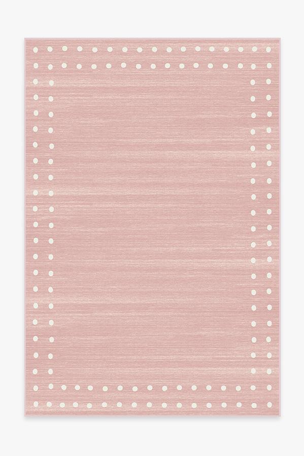 Dot Border — Halı, Pembe, AREA, beyaz zemin, 6x9