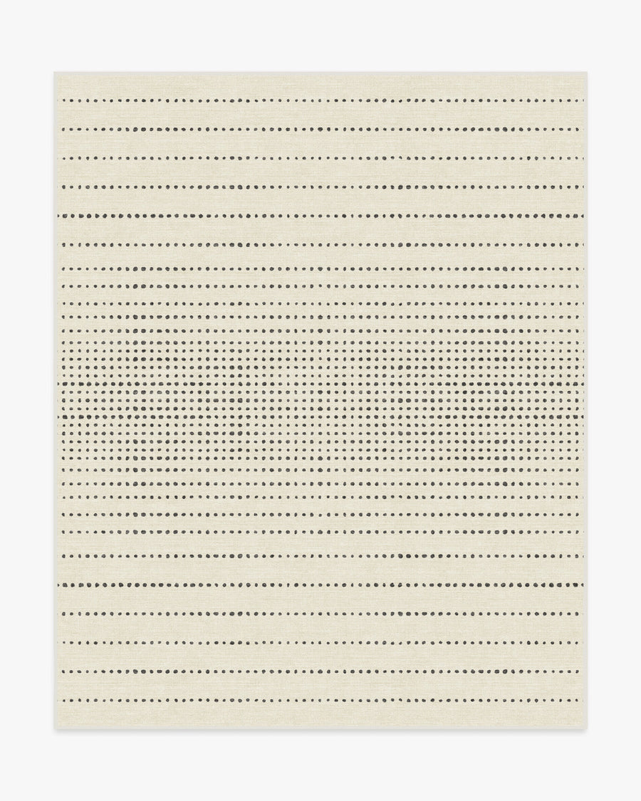 Array — Halı, Siyah Fildişi, AREA, beyaz zemin, 8x10