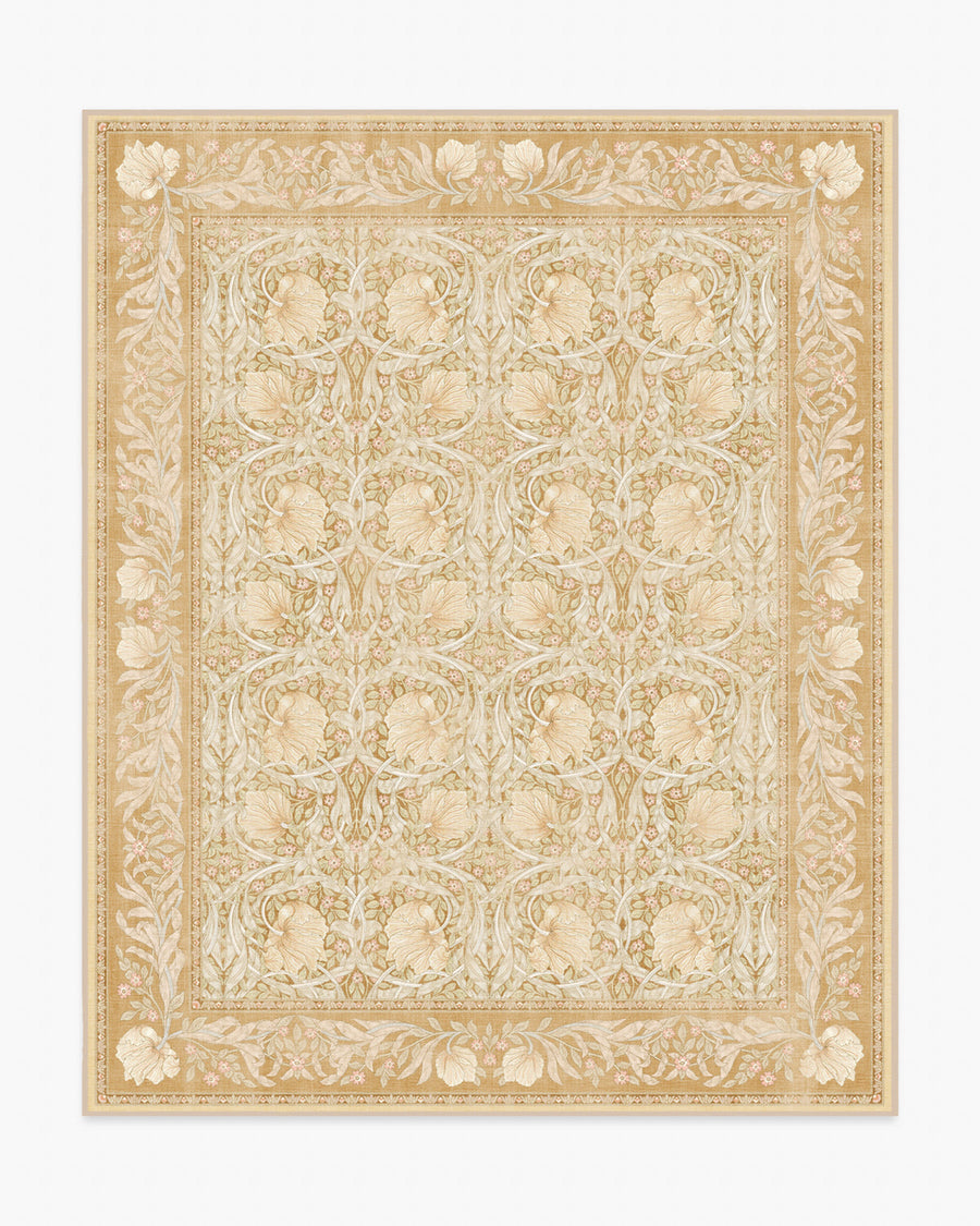 Morris And Co Pimpernel — Halı, Açık Toprak Sarısı, AREA, beyaz zemin, 8x10