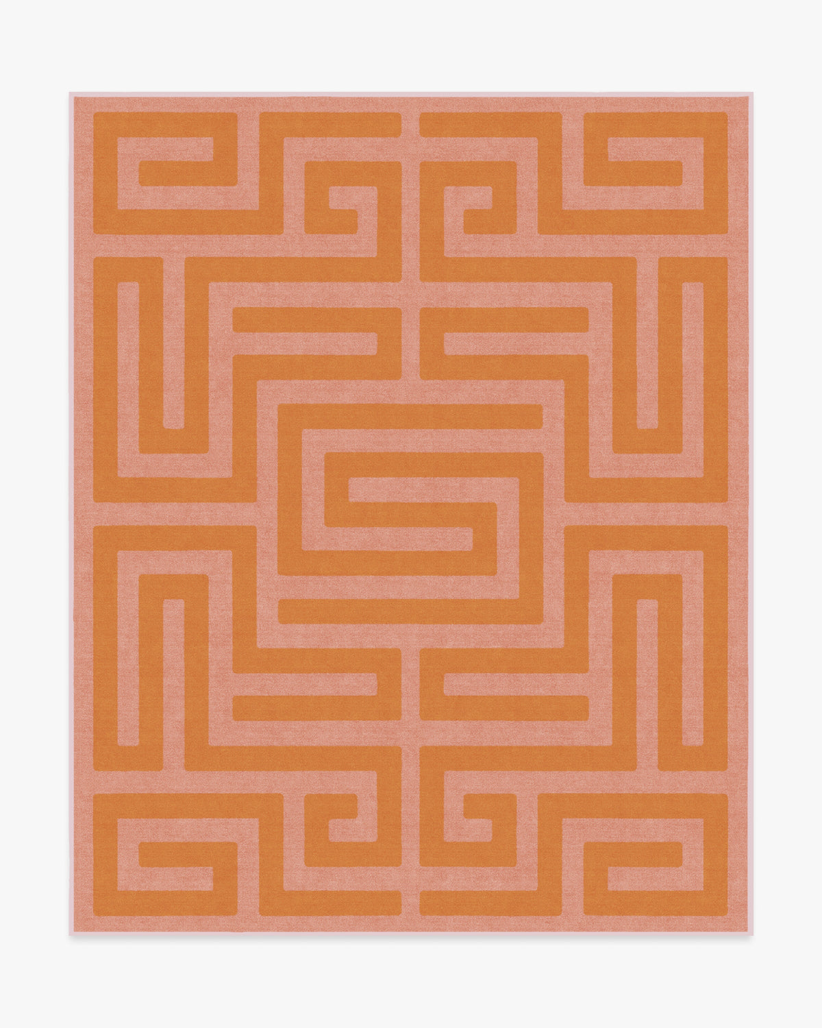 Maze — Halı, Pembe Turuncu, AREA, beyaz zemin, 8x10