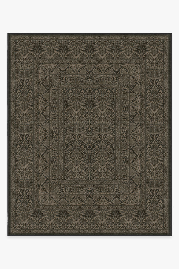 Morris And Co Bluebell — Halı, Yumuşak Siyah, AREA, beyaz zemin, 8x10