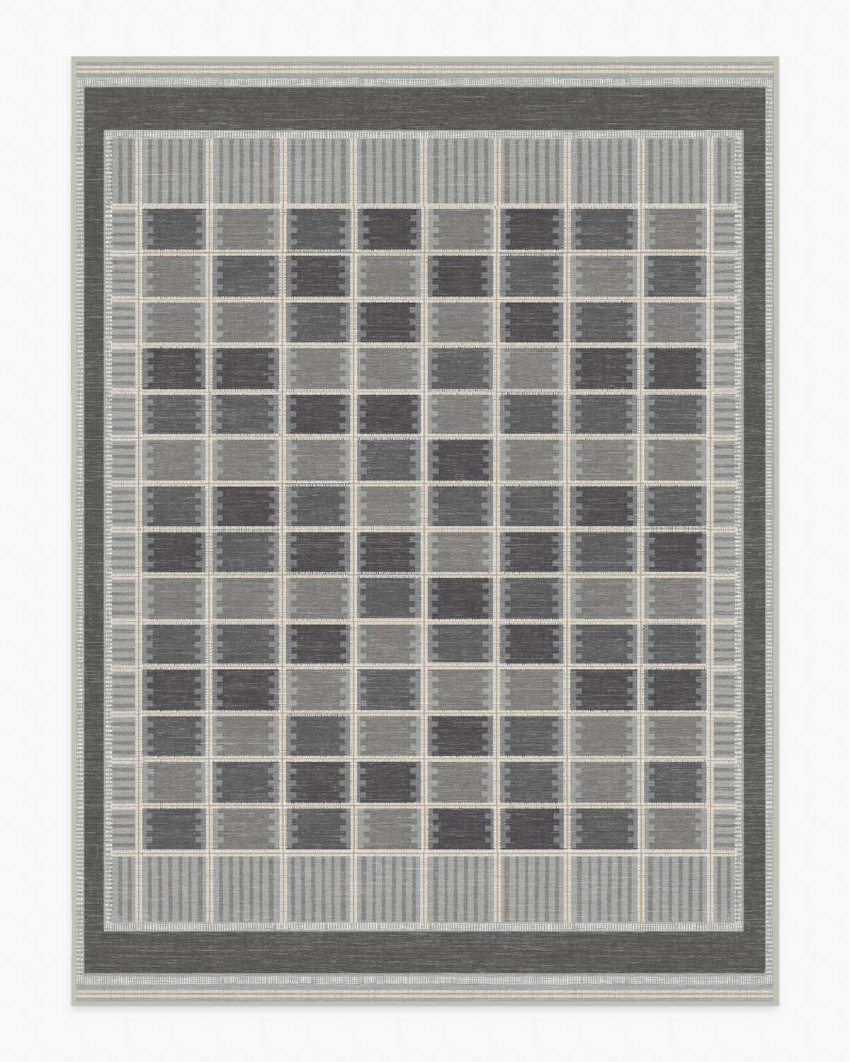 Agnes — Halı, Antrasit, AREA, beyaz zemin, 9x12