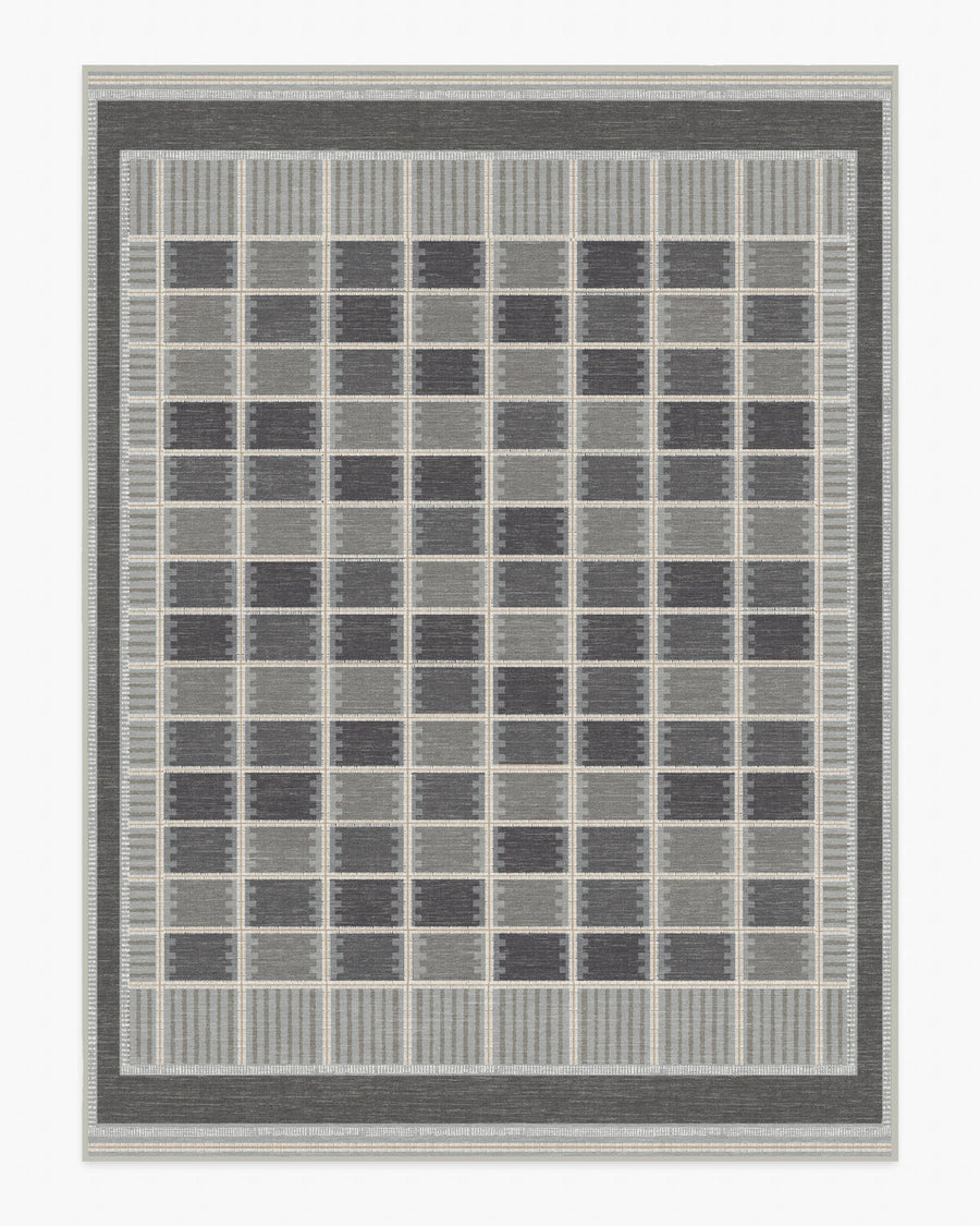 Agnes — Halı, Antrasit, AREA, beyaz zemin, 9x12